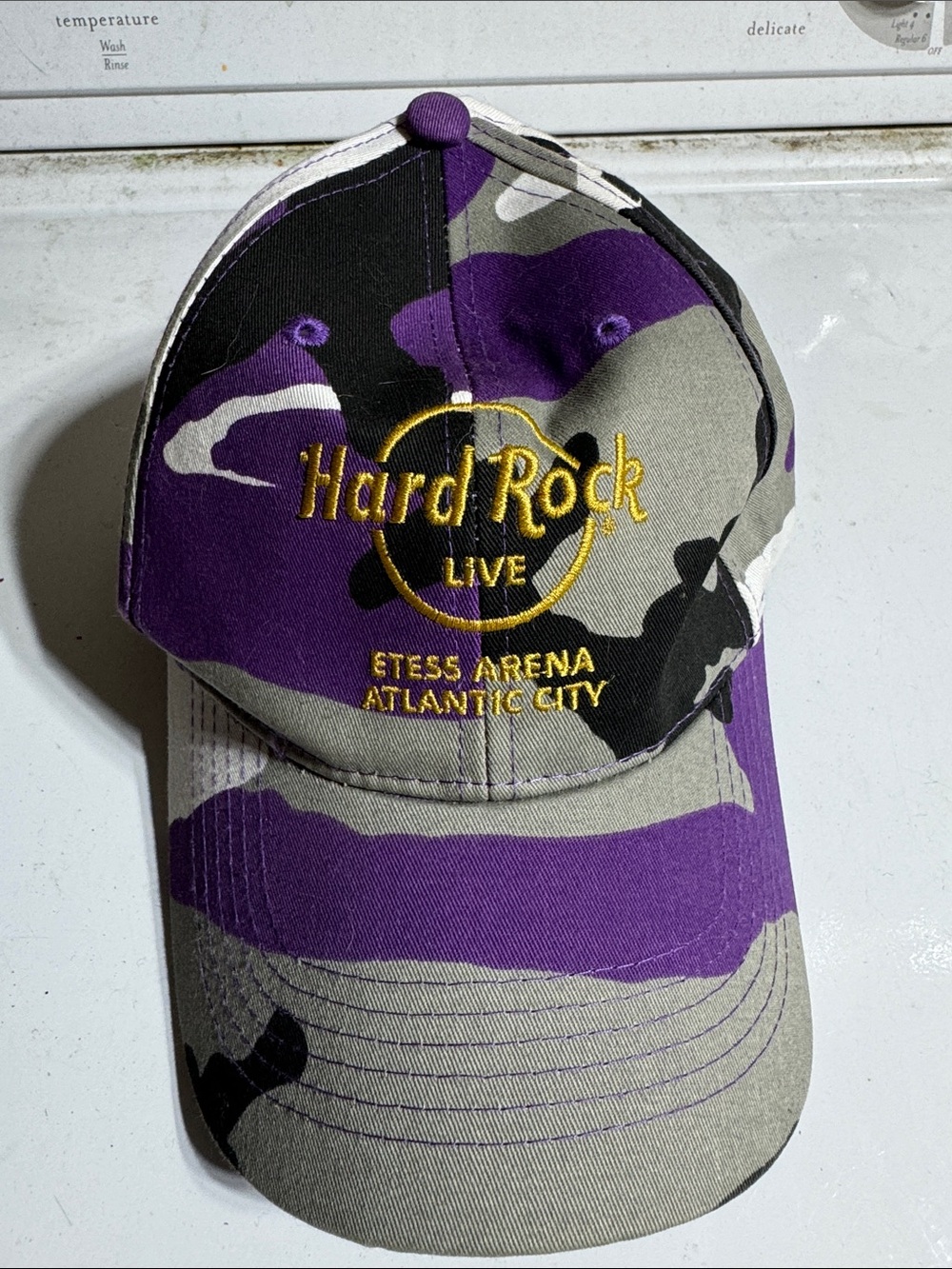 Hard Rock Cafe Purple & Gray Camo Baseball Cap